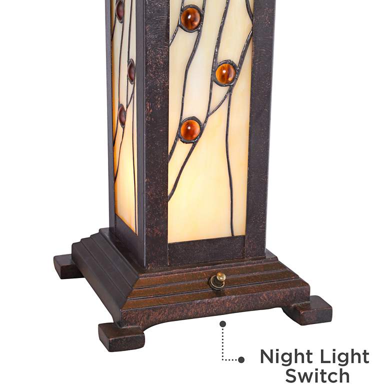 Robert Louis Tiffany Bexley Nightlight Lamp with Table Top Dimmer more views