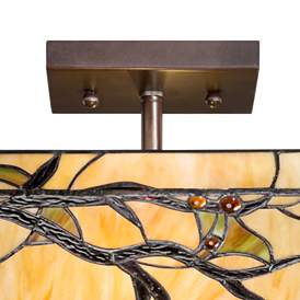 Image5 of Robert Louis Tiffany Budding Branch 14" Tiffany-Style Ceiling Light more views