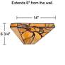 7_Robert Louis Tiffany Budding Branch 14" Wide Art Glass Wall Sconce more views