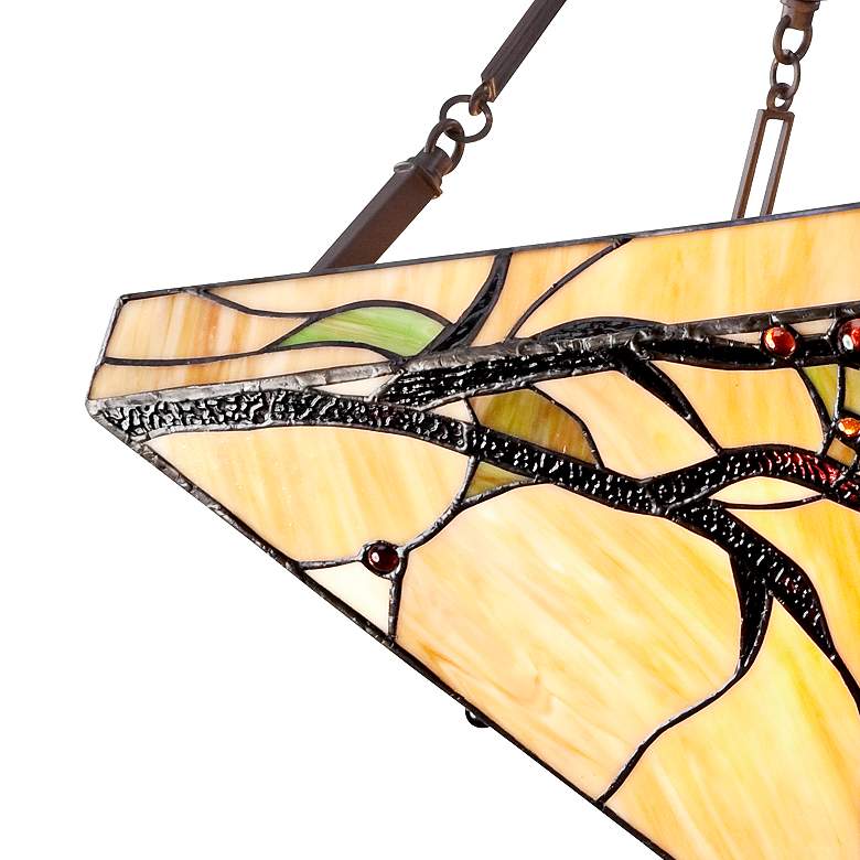 Image 3 Robert Louis Tiffany Budding Branch 17 inch Wide Art Glass Pendant Light more views