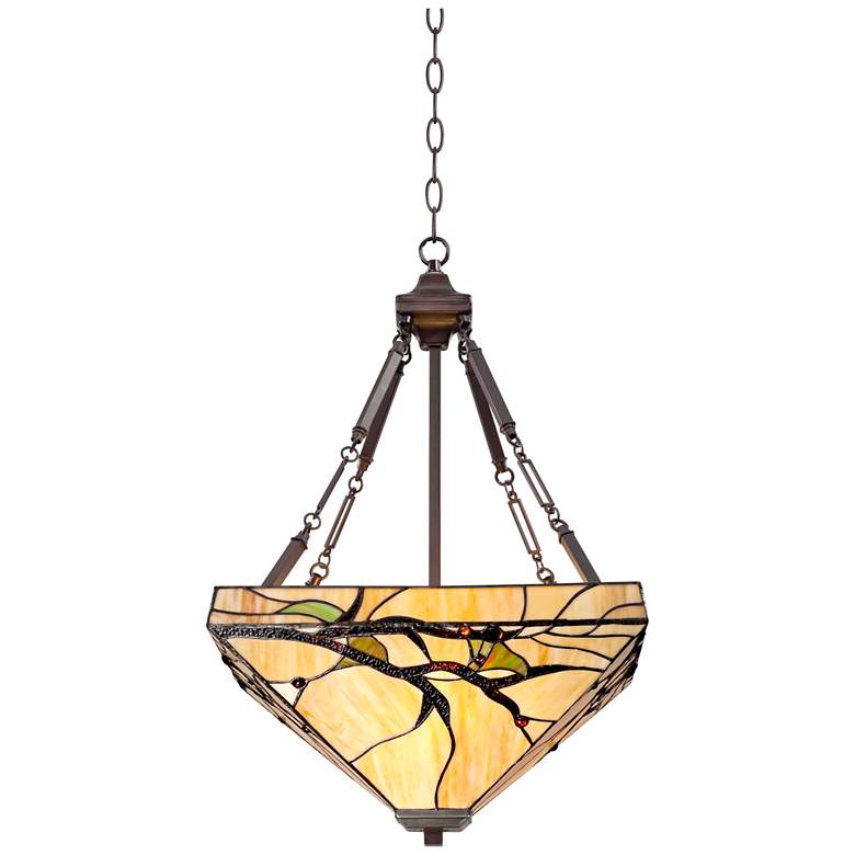 Image 7 Robert Louis Tiffany Budding Branch 17 inch Wide Art Glass Pendant Light more views