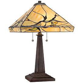 Image2 of Robert Louis Tiffany Budding Branch 24" Tiffany-Style Glass Table Lamp