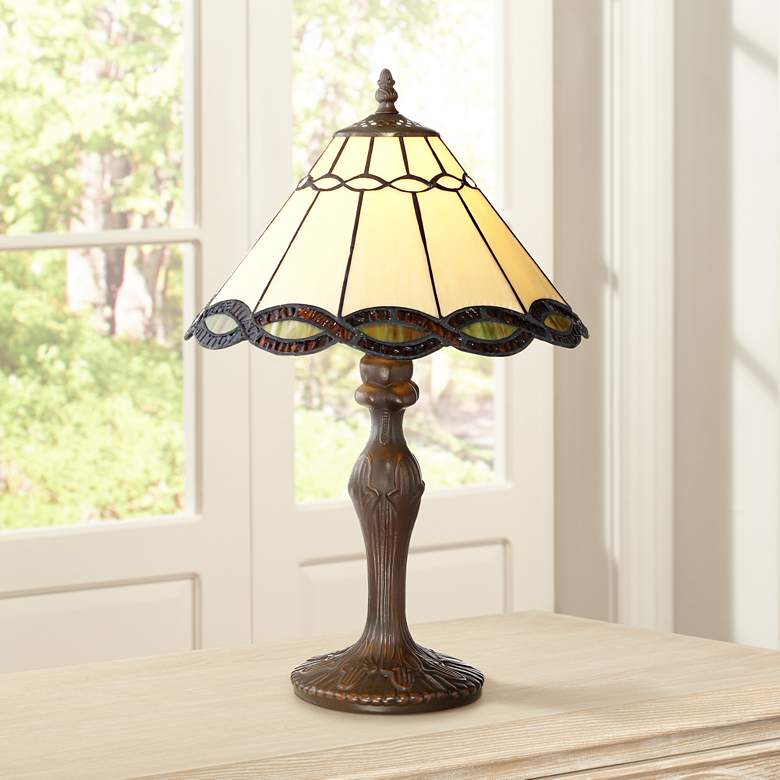 Image 1 Robert Louis Tiffany Camile 18 1/2" High Tiffany-Stye Accent Lamp