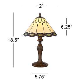 Image5 of Robert Louis Tiffany Camile 18 1/2" High Tiffany-Stye Accent Lamp more views