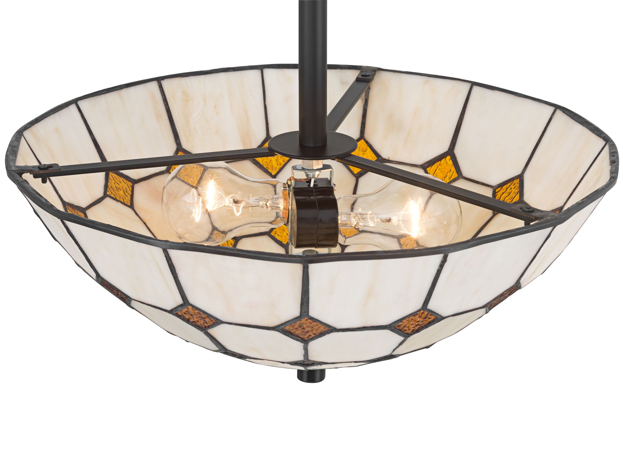 Image 4 Robert Louis Tiffany Castillo 16" Wide Art Glass 2-Light Ceiling Light more views