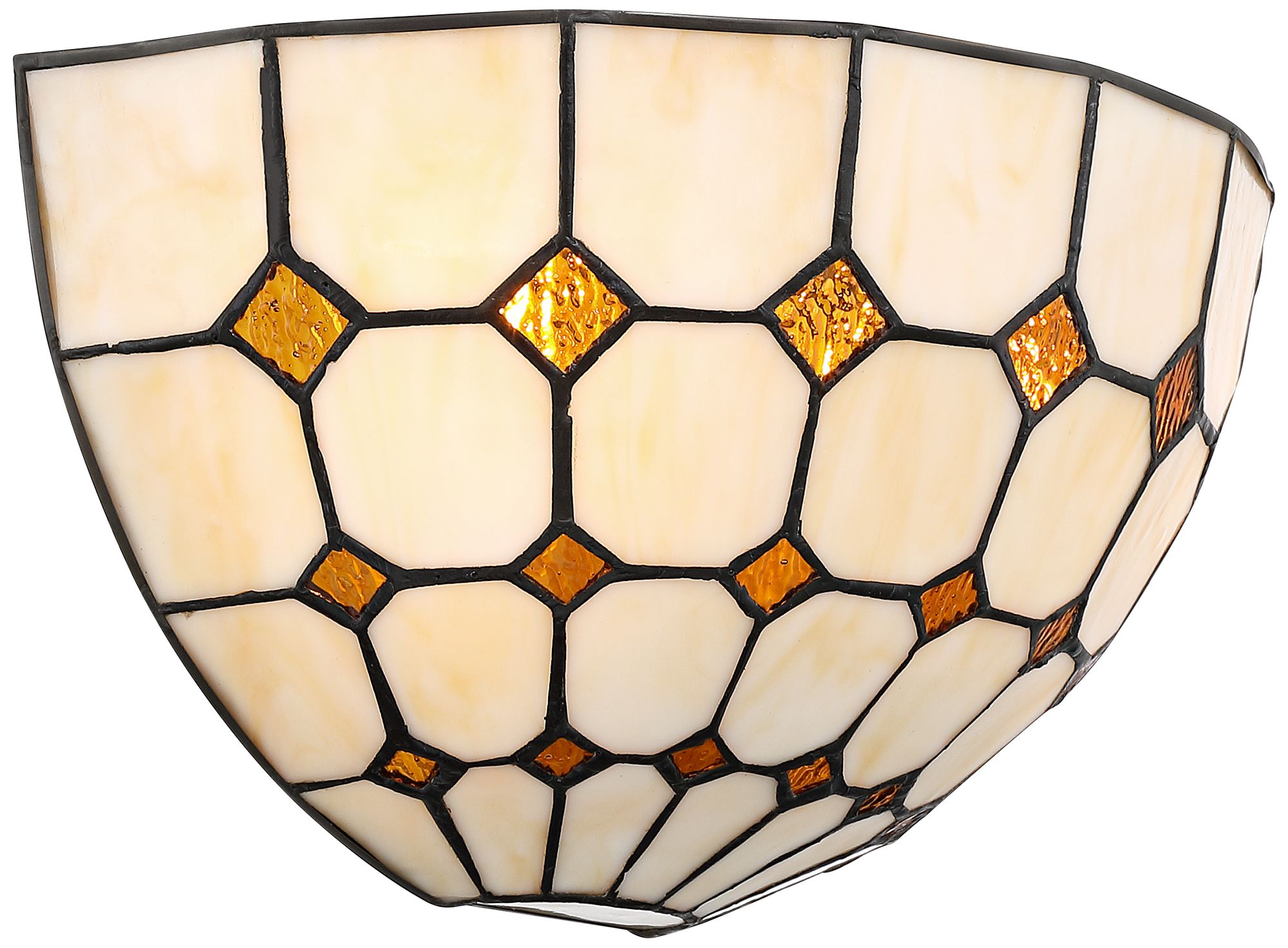 Image 7 Robert Louis Tiffany Castillo 6 1/4" H Art Glass 2-Light Wall Sconce more views