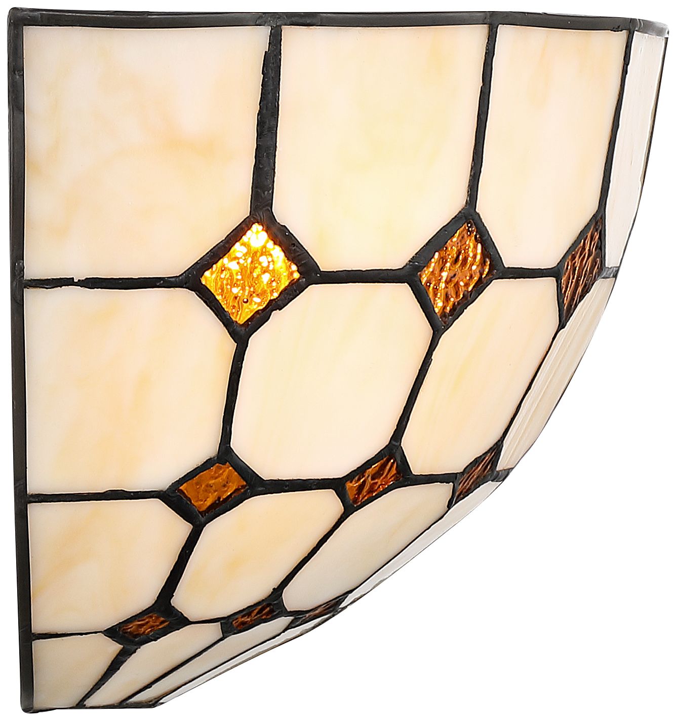 Robert Louis Tiffany Castillo 6 1/4" H Art Glass 2-Light Wall Sconce