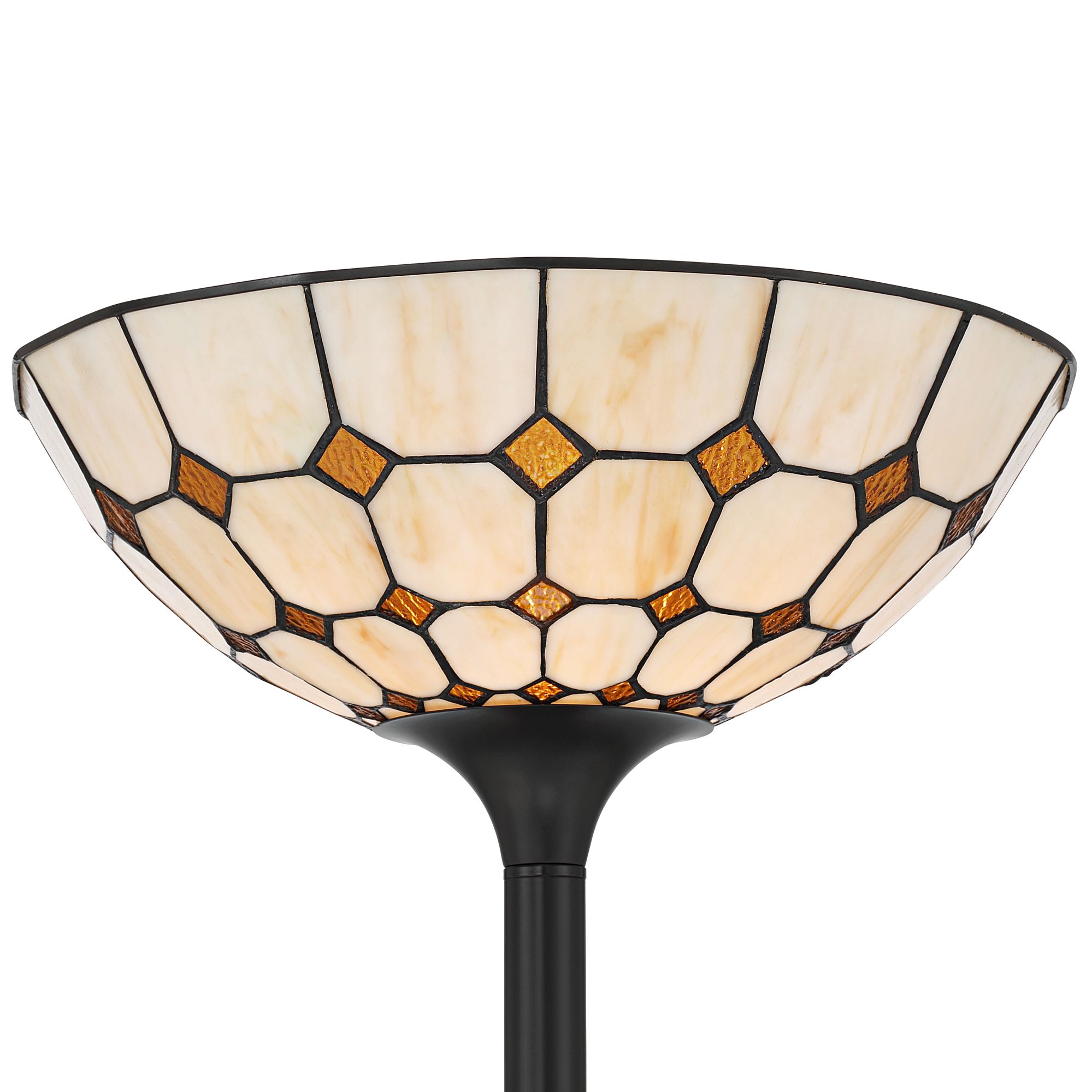 Image 3 Robert Louis Tiffany Castillo 72" High Black Torchiere Floor Lamp more views