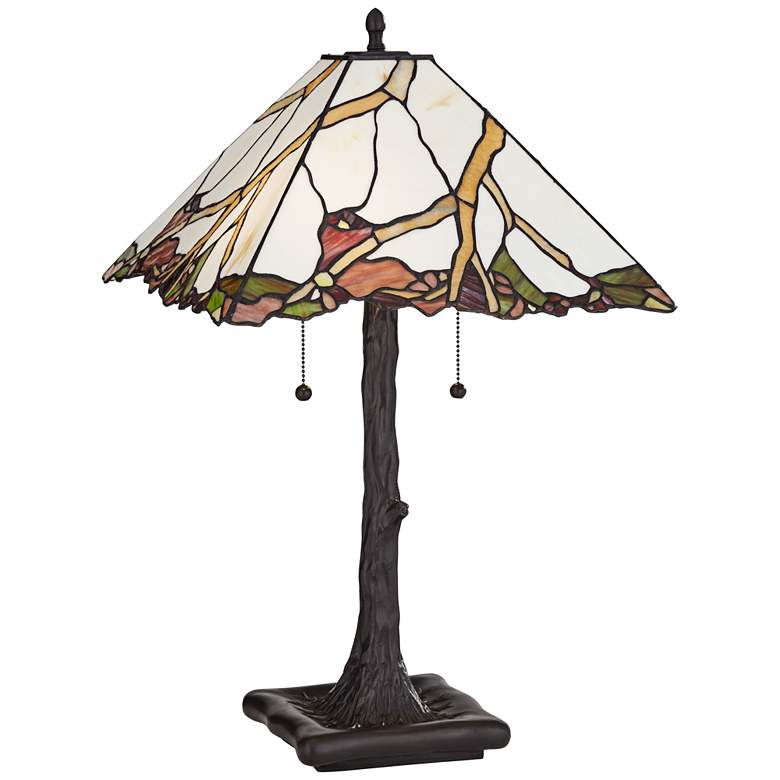 Image 2 Robert Louis Tiffany Cherry Blossom 26" Tiffany-Style Glass Table Lamp