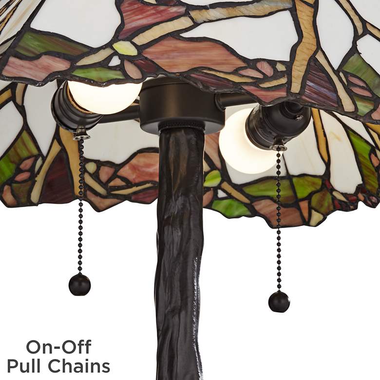 Image 5 Robert Louis Tiffany Cherry Blossom 26" Tiffany-Style Glass Table Lamp more views