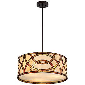 Image5 of Robert Louis Tiffany Circles 20" Wide Glass Pendant Chandelier more views
