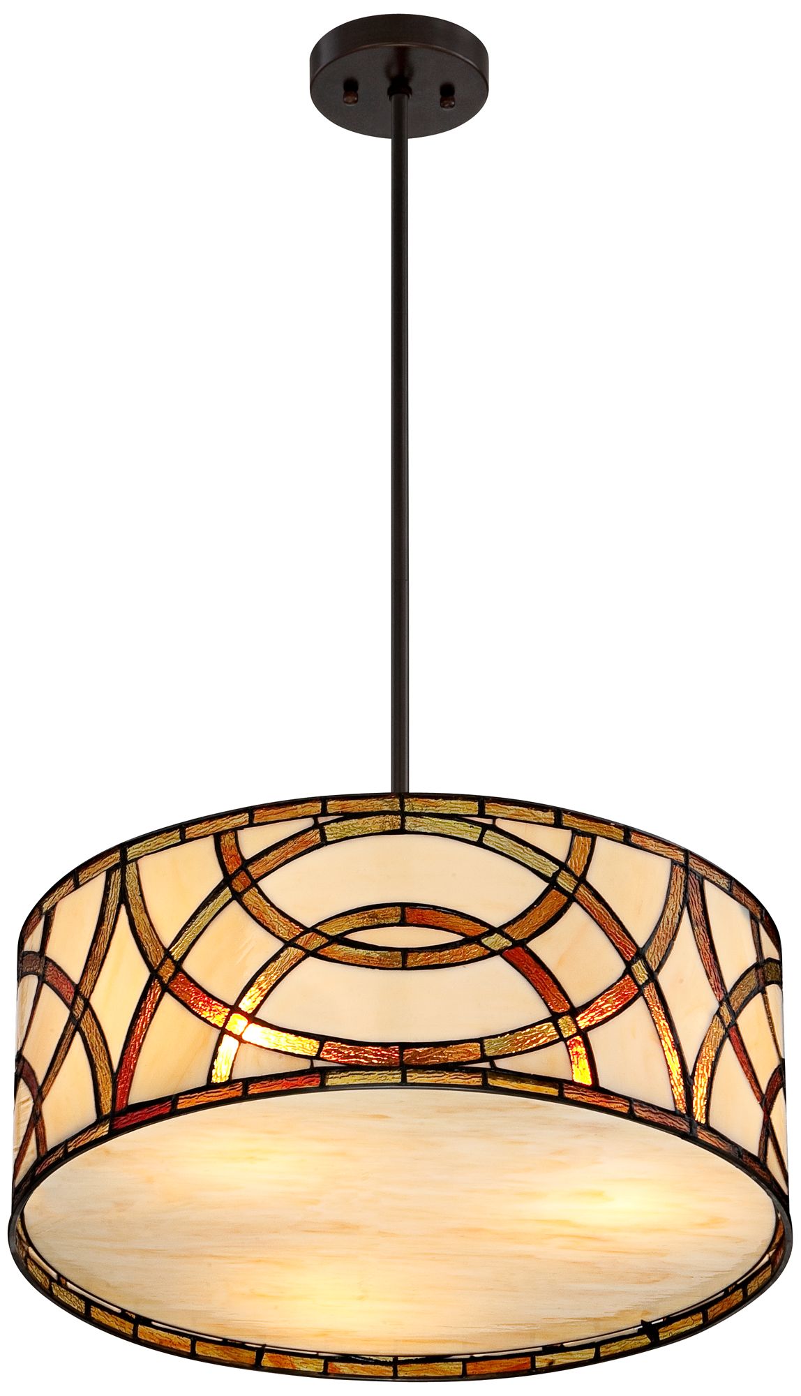 Image 6 Robert Louis Tiffany Circles 20" Wide Glass Pendant Chandelier more views