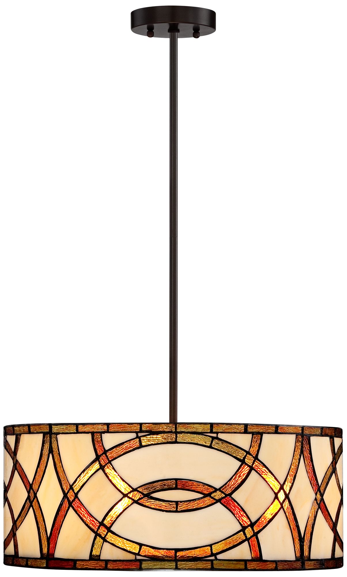 Image 7 Robert Louis Tiffany Circles 20" Wide Glass Pendant Chandelier more views