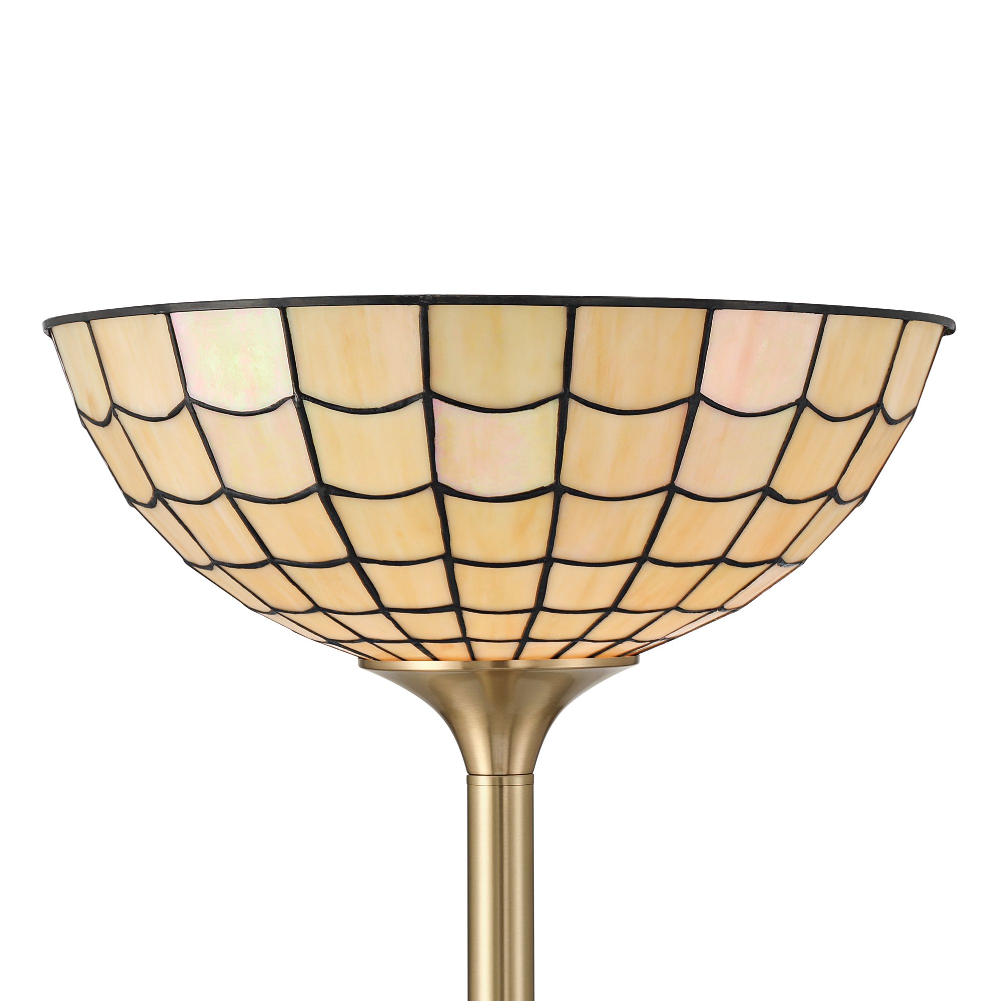 Image 4 Robert Louis Tiffany Covina 71 1/4" High Brass Torchiere Floor Lamp more views