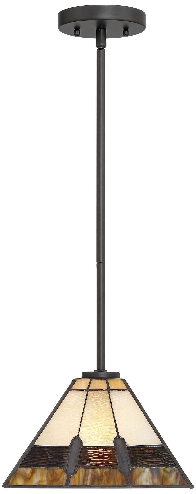 Robert Louis Tiffany Estele 10" Wide Art Glass Mini Pendant Light