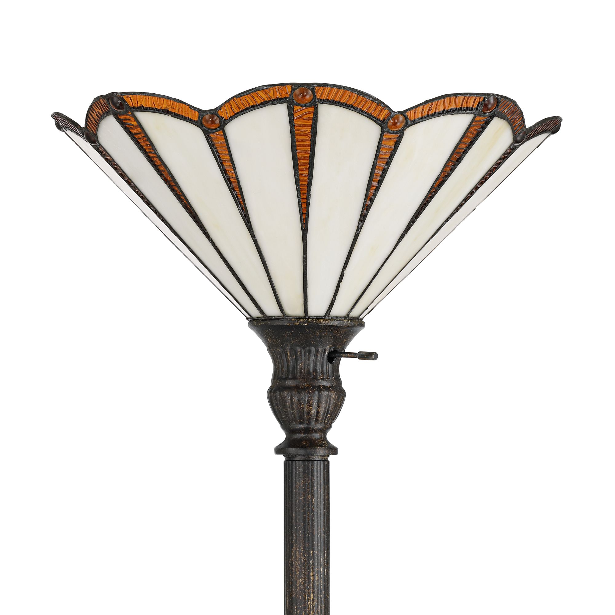 Image 4 Robert Louis Tiffany Florance 68 1/2" Tiffany Art Glass Torchiere Lamp more views