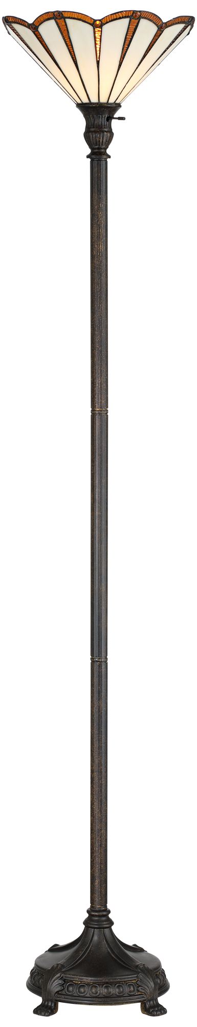 Robert Louis Tiffany Florance 68 1/2" Tiffany Art Glass Torchiere Lamp