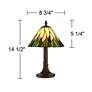 Thumbnail4 of Robert Louis Tiffany Foglia 14 1/2" High Glass Shade Accent Table Lamp more views