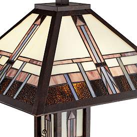 Image4 of Robert Louis Tiffany Geometric 60 1/2" Glass Night Light Floor Lamp more views