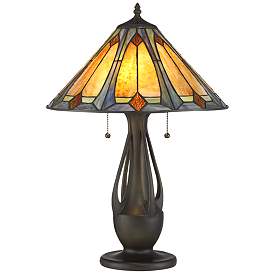 Image2 of Robert Louis Tiffany Gerald 23" Arts and Crafts Glass Table Lamp