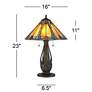 Robert Louis Tiffany Gerald Arts and Crafts Tiffany-Style Glass Table Lamp
