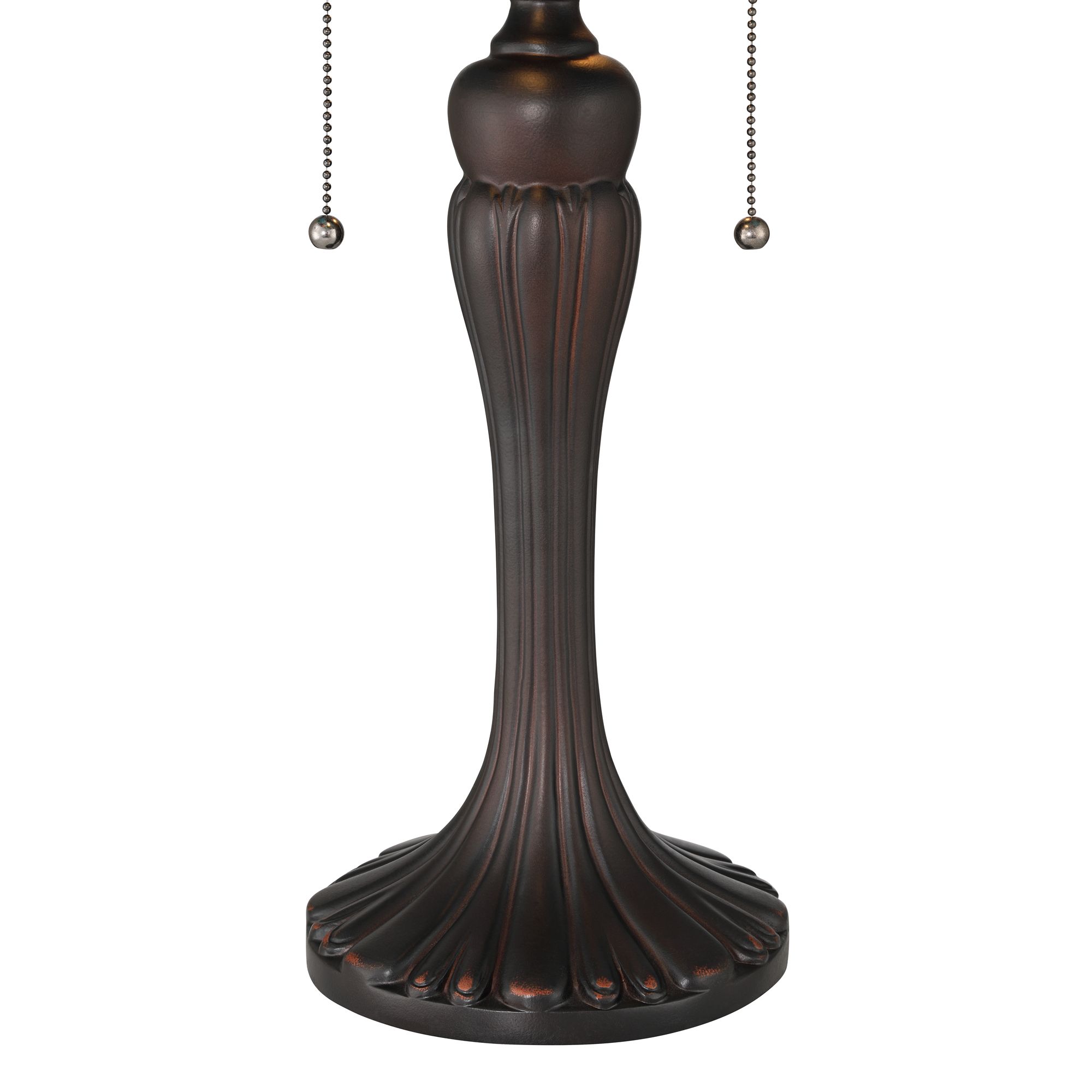 Robert Louis Tiffany Hudson 23.5"H Art Glass Flower 2-Light Table Lamp in scene