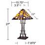 Robert Louis Tiffany Iron Base Art Glass Tiffany-Style Table Lamp