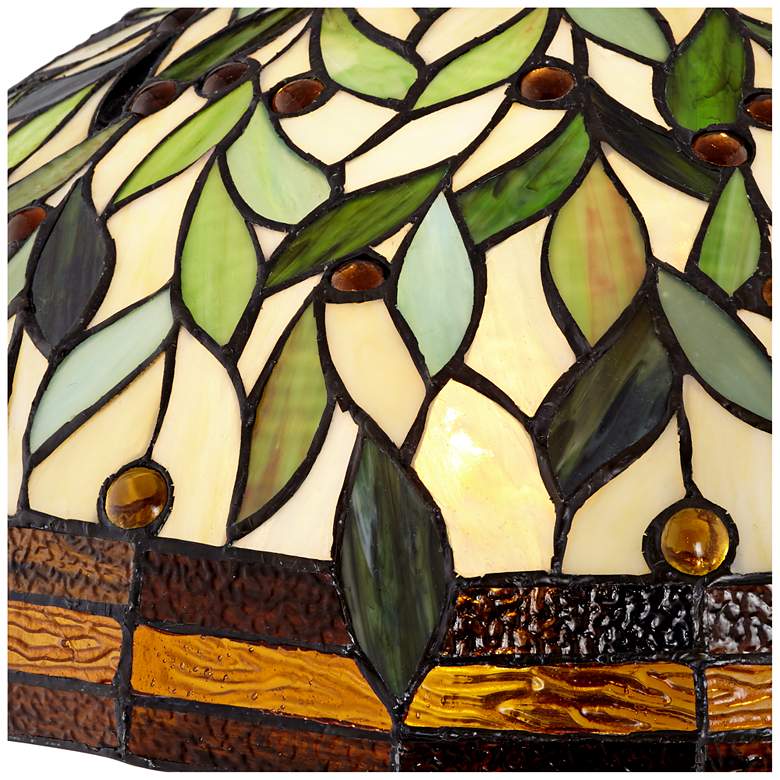 Image 4 Robert Louis Tiffany Leaf and Vine 60" Tiffany-Style Floor Lamp more views