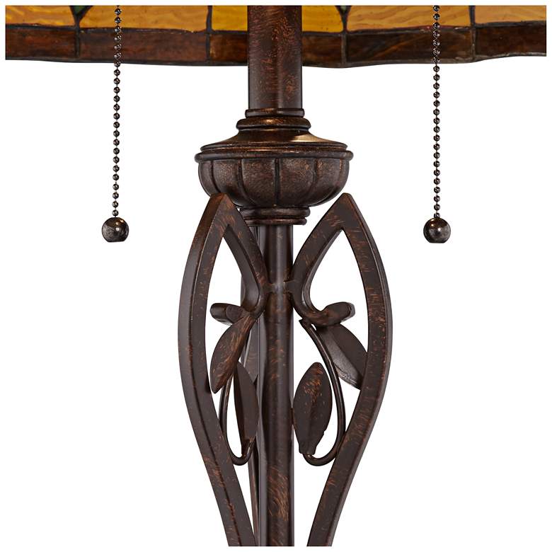 Image 6 Robert Louis Tiffany Leaf and Vine 60" Tiffany-Style Floor Lamp more views