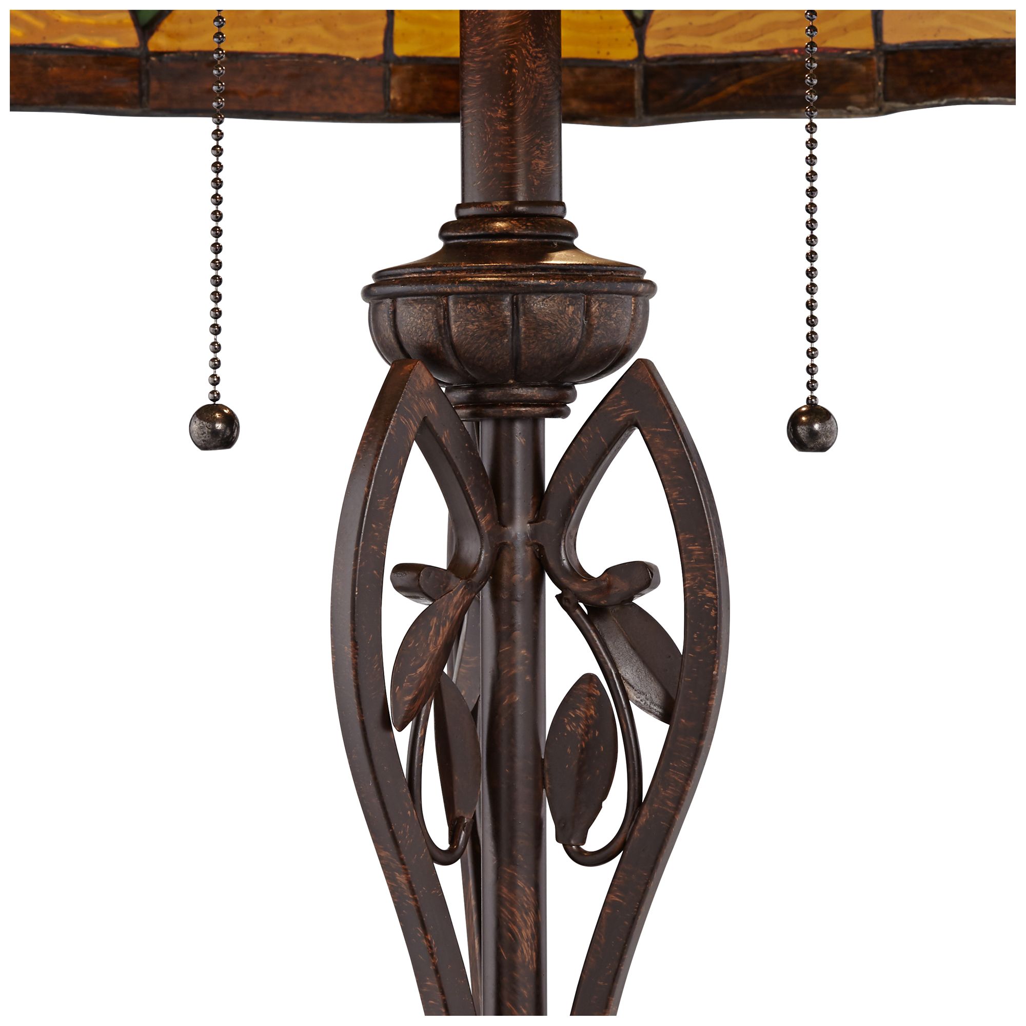 Robert Louis Tiffany Leaf and Vine 60" Tiffany-Style Floor Lamp Image 5