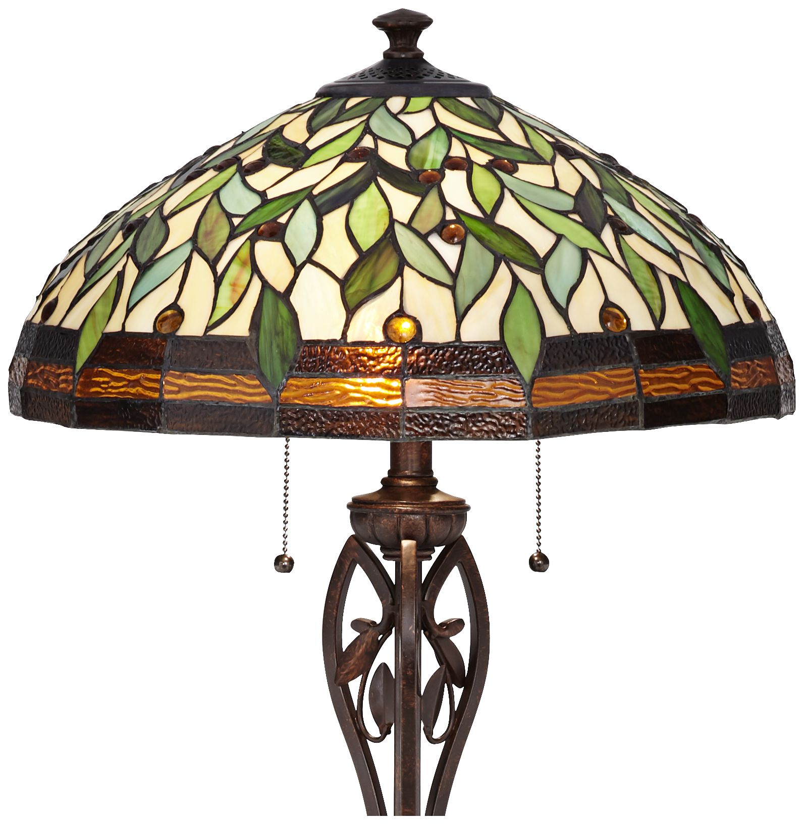 Robert Louis Tiffany Leaf and Vine 60" Tiffany-Style Floor Lamp Image 8