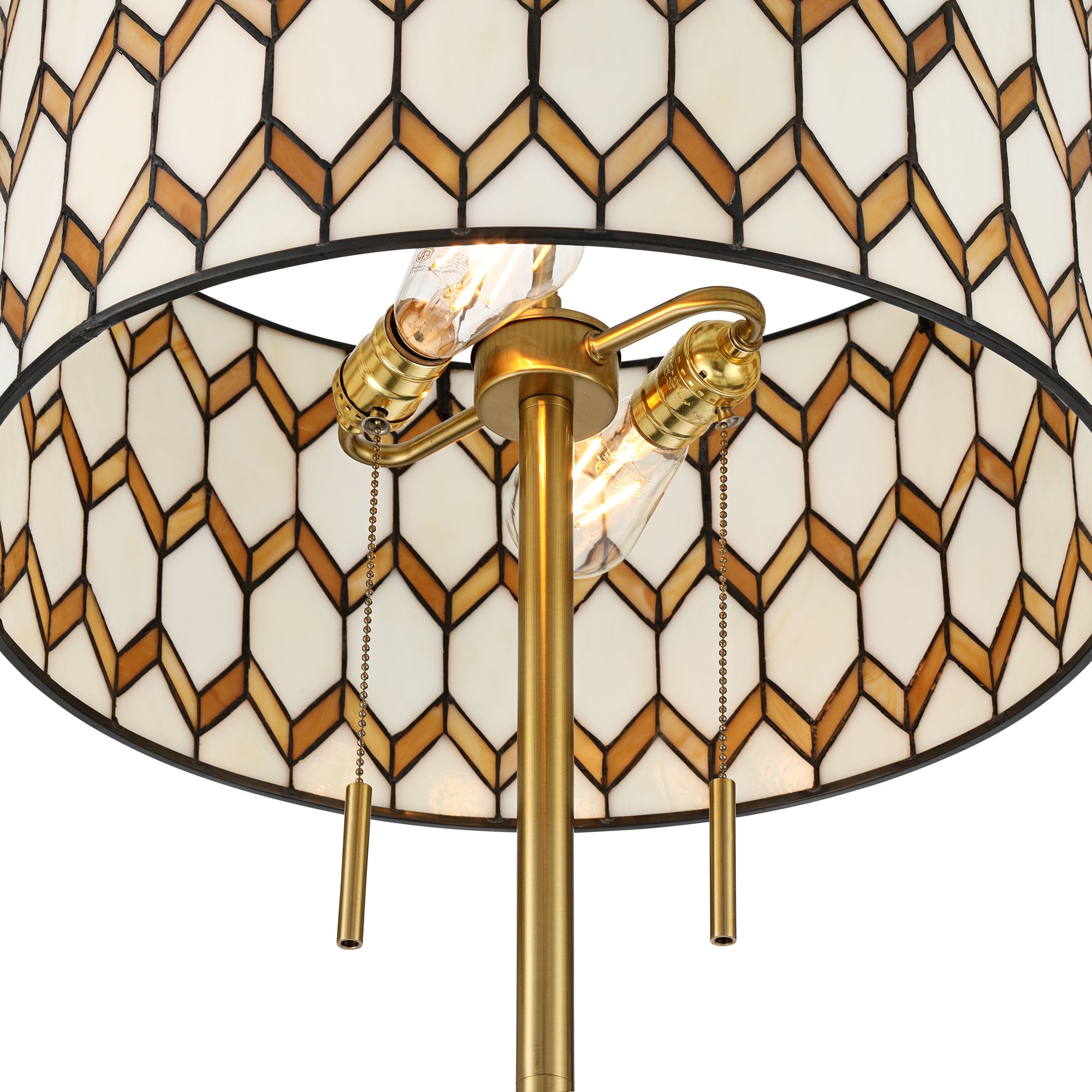 Image 6 Robert Louis Tiffany Lenox 63 3/4" High Art Glass 2-Light Floor Lamp more views