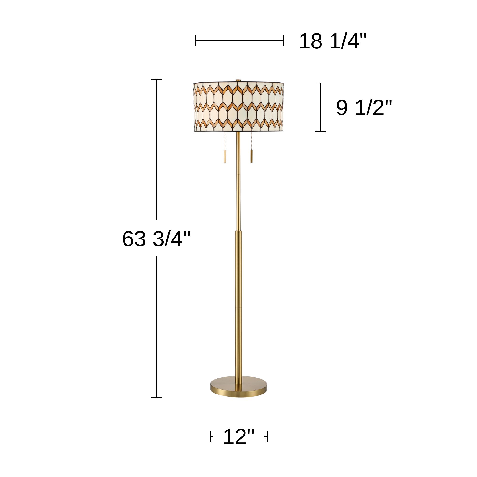 Robert Louis Tiffany Lenox 63 3/4" High Art Glass 2-Light Floor Lamp in scene