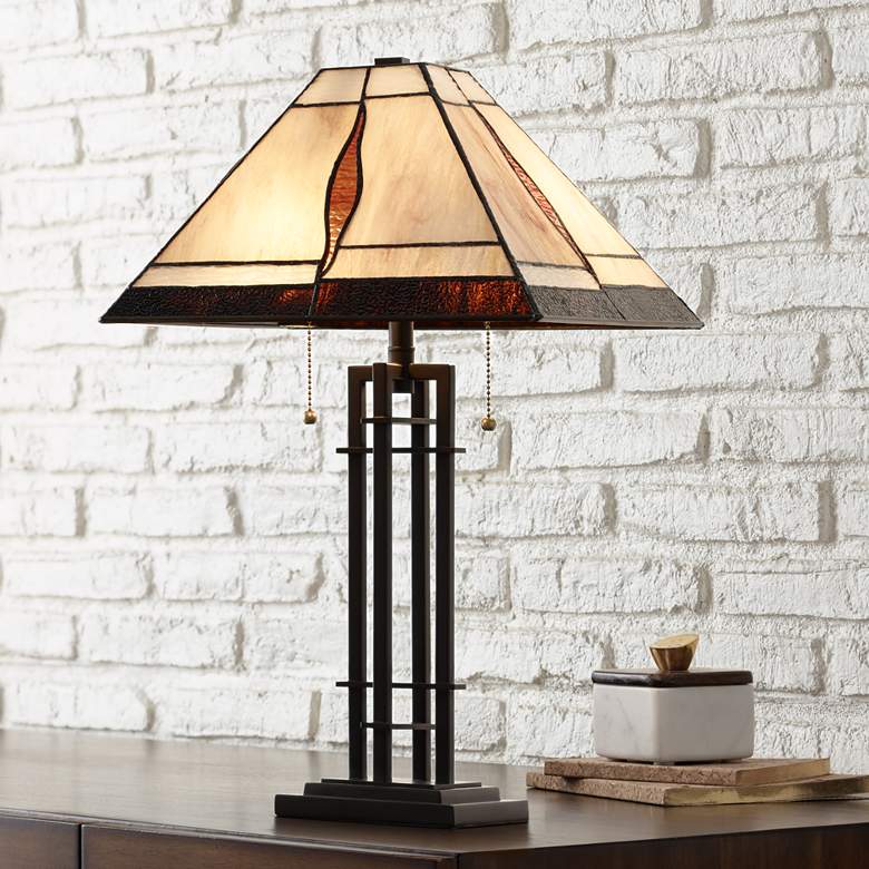Image 1 Robert Louis Tiffany Lewis Metal Accent Table Lamp