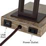 5_Robert Louis Tiffany Maricopa 21 1/4" Bronze Outlet and USB Desk Lamp more views