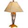 Robert Louis Tiffany Mission Tiffany-Style Art Glass Night Light Table Lamp