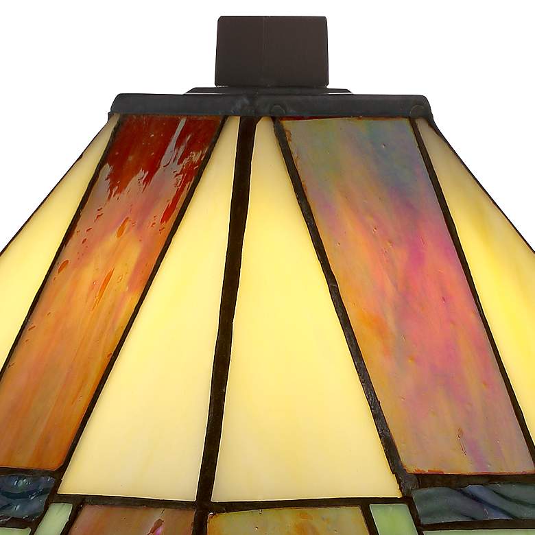 Image 3 Robert Louis Tiffany Morris 14 1/4" LED Art Glass Accent Table Lamp more views