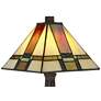 4_Robert Louis Tiffany Morris 14 1/4" LED Art Glass Accent Table Lamp more views