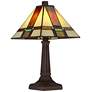 6_Robert Louis Tiffany Morris 14 1/4" LED Art Glass Accent Table Lamp more views