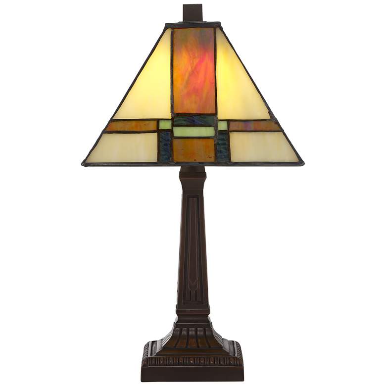 Image 7 Robert Louis Tiffany Morris 14 1/4" LED Art Glass Accent Table Lamp more views