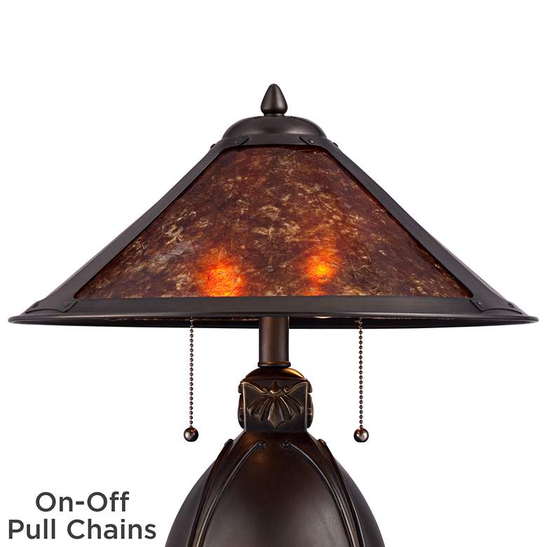 Image 4 Robert Louis Tiffany Nell 19" Arts and Crafts Ceramic Mica Table Lamp more views