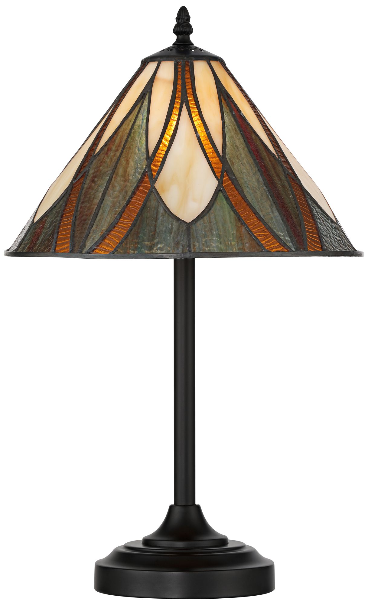 Robert Louis Tiffany Noho 19 3/4" Tiffany Style Art Glass Table Lamp in scene