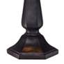 Robert Louis Tiffany Octagon 25" Bronze Mission Art Glass Table Lamp