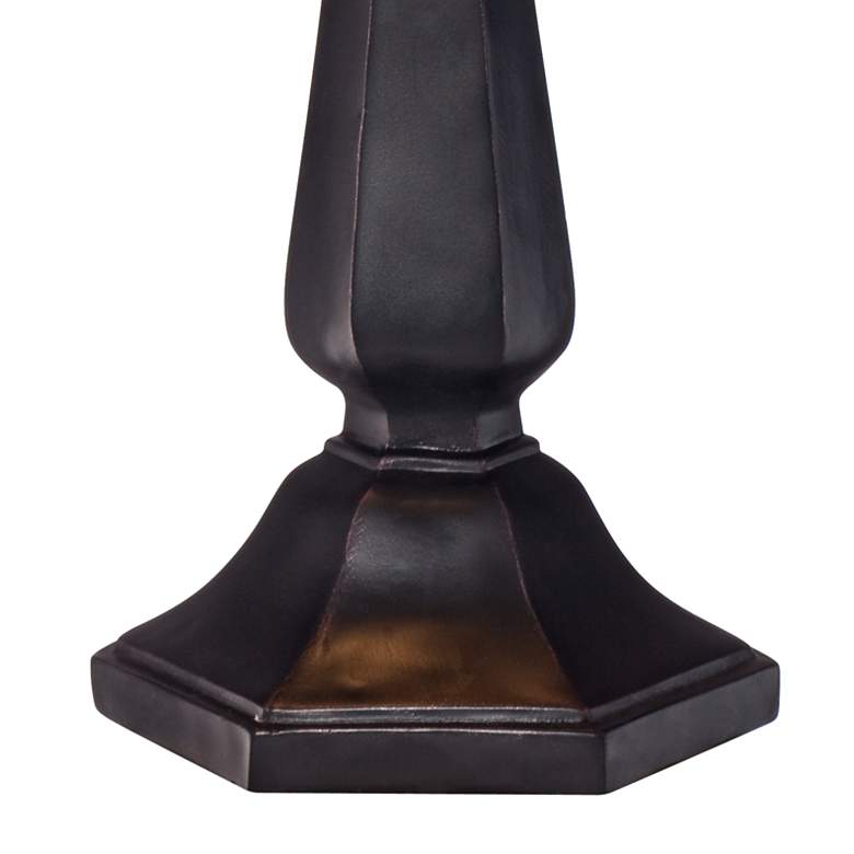 Image 5 Robert Louis Tiffany Octagon Bronze Mission Tiffany-Style Glass Table Lamp more views