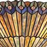Robert Louis Tiffany Peacock 20" Wide 3-Light Glass Pendant Light