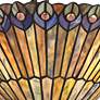 Thumbnail3 of Robert Louis Tiffany Peacock 20" Wide 3-Light Glass Pendant Light more views