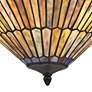 Robert Louis Tiffany Peacock 20" Wide 3-Light Glass Pendant Light