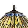 Robert Louis Tiffany Peacock 26" Art Glass Tiffany Style Table Lamp