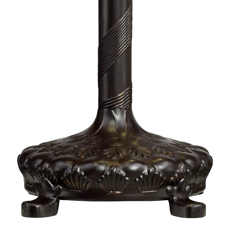 Image 4 Robert Louis Tiffany Peacock 26" Art Glass Tiffany Style Table Lamp more views