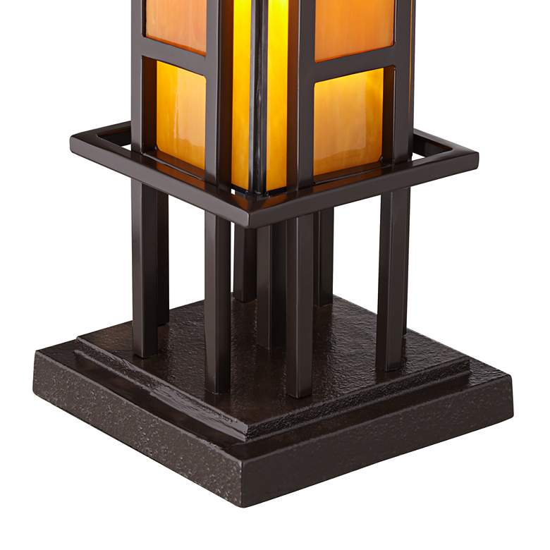 Image 5 Robert Louis Tiffany Prairie Style 20 inch High Pillar Accent Table Lamp more views